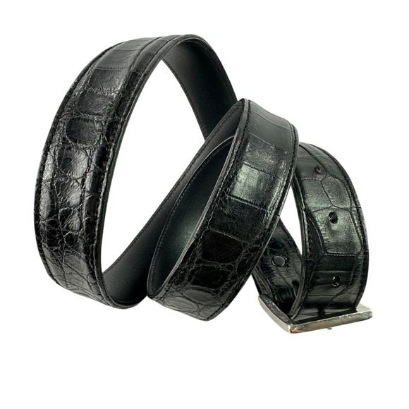 JAMES REID LTD Rippel 925 sterling buckle with Alligator Belt J W Cooper 43 main image 5